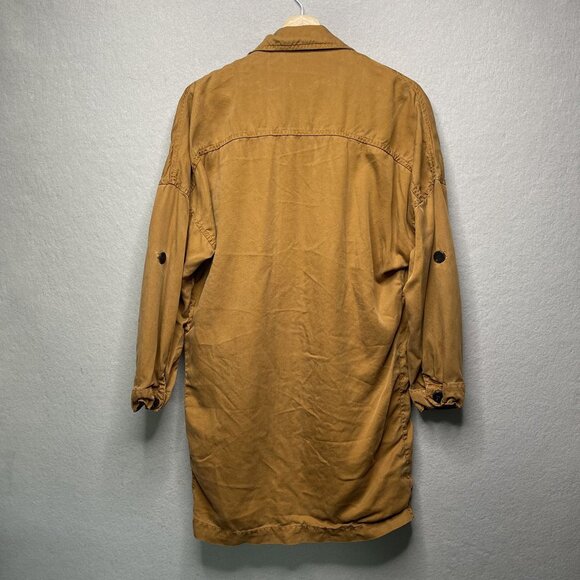 Mango Casual Womens Open Front Bronze Lightweight Jacket With Tab Sleeves XS - Picture 4 of 5